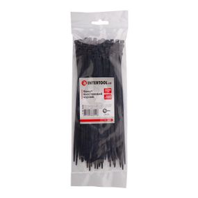 Хомут пластиковий 3,6*200 мм, чорний, 100 од. INTERTOOL TC-3621