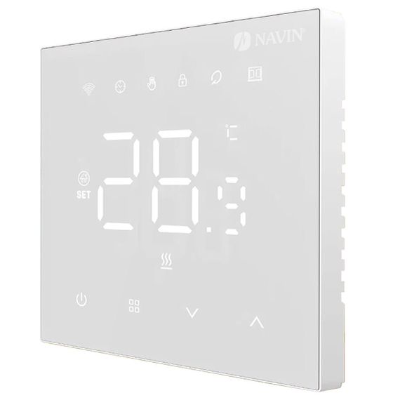 Терморегулятор для теплої підлоги WT410 W-16A з Wi-Fi, білий з зовнішнім датчиком температури
