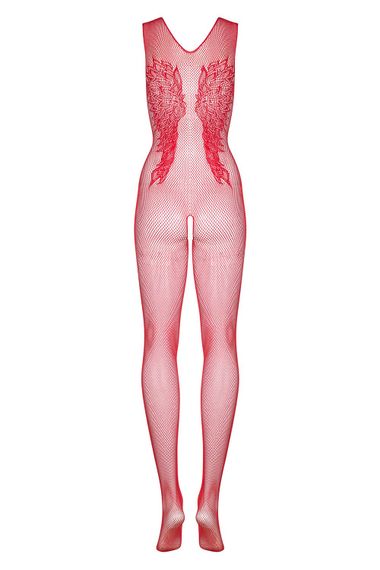 Бодистокинг комбинезон-сетка Obsessive N112 Красный S/M/L | Зображення 3