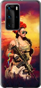Чехол на Huawei P40 Pro Украинка с оружием "5316u-1839-17620"