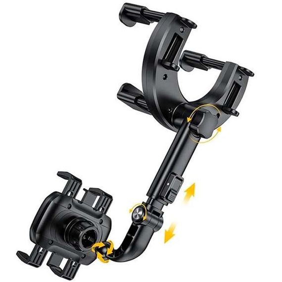 Автодержатель на зеркало заднего вида Borofone BH87 Windriver Black | Зображення 2