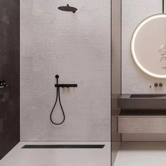 Лінійний трап Qtap Taurus FA600MBLA із нержавіючої сталі, з сухим затвором QTTAUFA600MB | Зображення 2