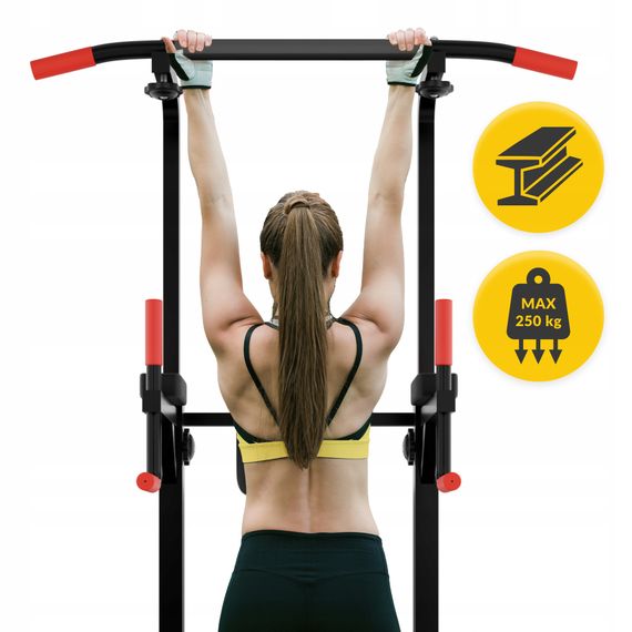 Багатофункціональна стійка для підтягувань 4FIZJO Pro регульована Black (P-5905973402620) | Зображення 7