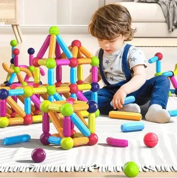 Магнітний конструктор 26 паличок, 10 кульків SKY Magnetic Sticks, кольоровий | Зображення 3