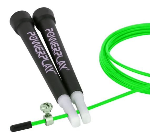 Скакалка швидкісна PowerPlay 4202 Ultra Speed Rope Зелена 2,9 м (PP_4202_Green) | Зображення 3