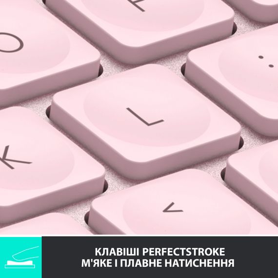 Клавіатура Logitech MX Keys Mini Wireless Illuminated UA Rose (920-010500) | Зображення 1