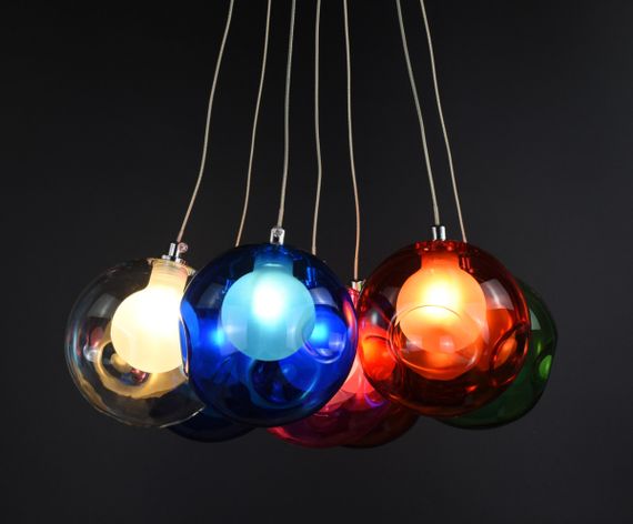 Люстра підвісна на 7 лампочок 26242 Хром 35-140х36х36 см. | Зображення 5