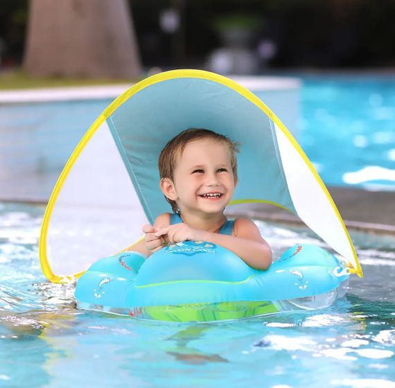 Дитячий надувний круг плотик для плавання Зеленого кольору | Зображення 1