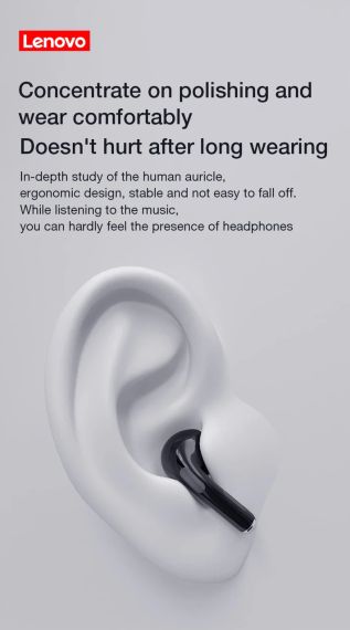 Бездротові навушники Lenovo Original HT38 Bluetooth 5.0 TWS Earphone | Зображення 1