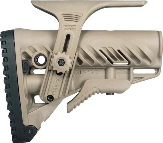 Приклад FAB Defense GLR-16 CP з регульованою щокою для AR15/M16. Tan | Зображення 1