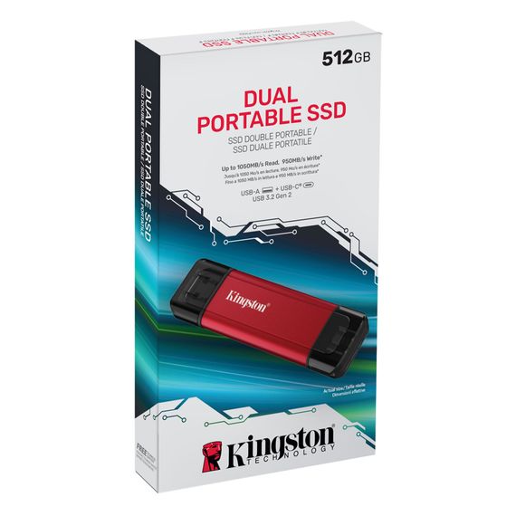 Накопичувач SSD USB Type-C 512GB Dual Portable Kingston (SPSD/512GB) | Зображення 3