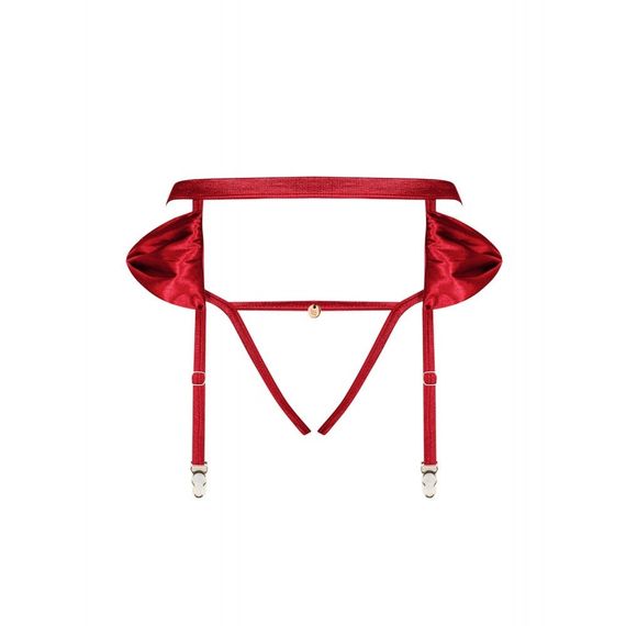 Сексуальный пояс для чулок + стринги S/M Rubines Obsessive красный Sex Aura | Зображення 3