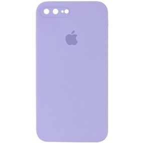 Чохол Silicone Case Square Full Camera Protective (AA) для Apple iPhone 7 plus / 8 plus (5.5") Бузковий / Dasheen