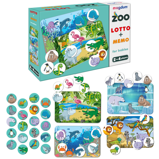 Игра настольная развивающая "Лото + мемо Зоопарк" ME5032-21 EN | Зображення 1