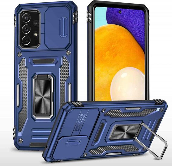 Ударопрочный чехол Camshield Army Ring для Samsung Galaxy A73 5G Синий / Navy