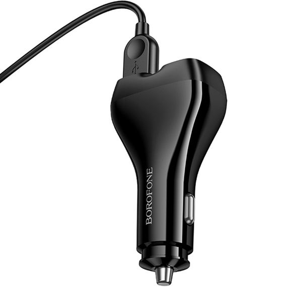 АЗУ Borofone BZ35 Leader PD15W+QC3.0 total 30W (2USB-A/2C) + кабель USB to Lightning Black | Зображення 3