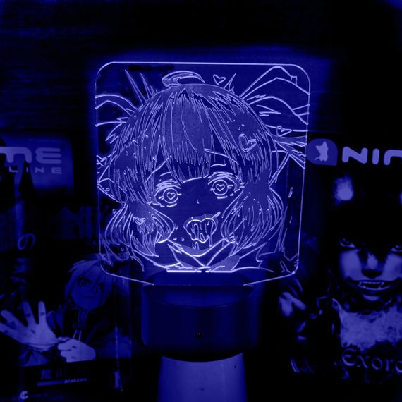 Акриловый светильник-ночник Ахэгао синий tty-n001808