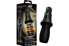 Перезаряжаемый вибрирующий вращающийся автоматический Blush 3Rd Base мужской мастурбатор, черный Sex Aura