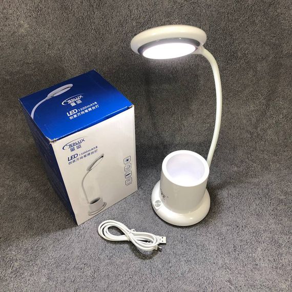 Настольная лампа аккумуляторная на гибкой ножке с органайзером Tedlux TL-1006, usb светильник гибкий | Зображення 8