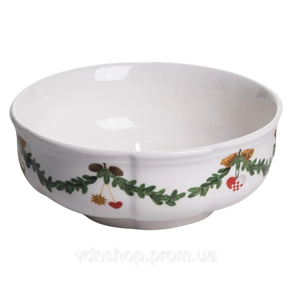 Тарілка супова новорічна 14,5 см порцелянова з різдвяним декором YY78-11A-3