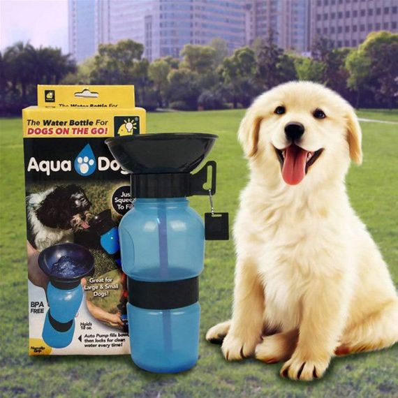 Поилка для собак дорожная переносная Aqua Dog 537 мл портативная бутылка для крупных и мелких собак FS-97 KF-73 | Зображення 7