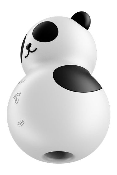 Вакуумный стимулятор с вибрацией Satisfyer Pocket Panda черно-белый, 8.9 см Sex Aura | Зображення 4