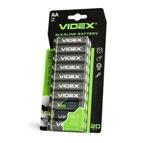 Щелочная батарейка VIDEX LR6/AA, 20 шт., в блистере