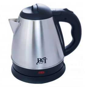 Електрочайник з нержавіючої сталі D&T Smart DT-8122 1.2 л 1500 Вт чайник нержавійка