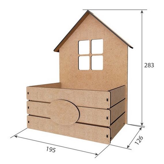 Заготовка для декорирования "Домик с окошком" FDPO-406 | Зображення 3