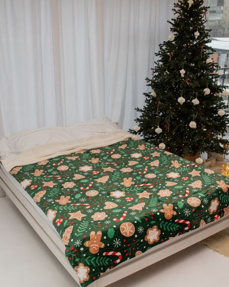 Плед Dushka Home Новорічний 20960 200х230 см зелений