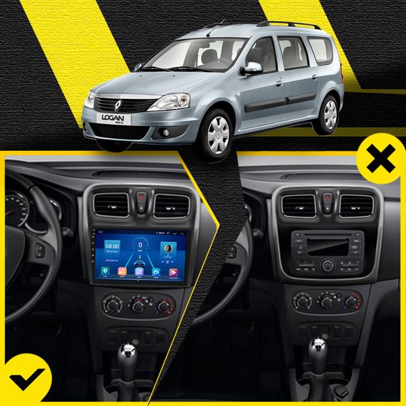 Штатная магнитола Lesko для Renault Logan II 2012-2018 экран 10" 6/128Gb 4G Wi-Fi GPS Top | Зображення 2