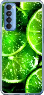 Чохол на Oppo Reno 4 Pro Зелені часточки лимона "852u-2024-2448"