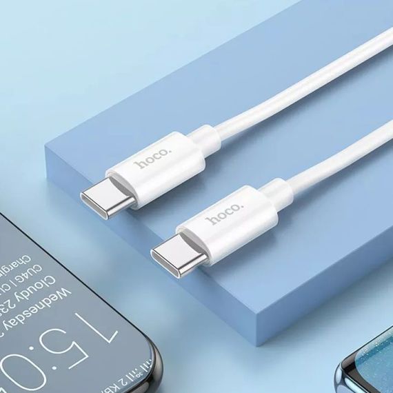 Дата кабель Hoco X87 Magic Type-C to Type-C PD 60W (1m) White | Зображення 4