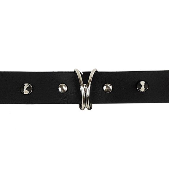 Ошейник с шипами и поводком Art of Sex Collar Spikes and Leash, Черный | Зображення 3