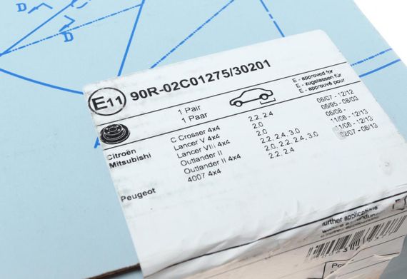 Диск тормозной задний Mitsubishi Outlander 06- Lancer 03- Citroen C-Crosser 06- 302x10  ADC443109 | Зображення 1