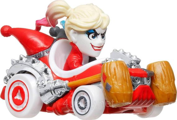 Набір із 4-ти машинок Хот Вілс Бетмен Оригінал Hot Wheels RacerVerse Batman Бетмобіль, Харлі Квінн, Робін, Жінка-Кішка | Зображення 3