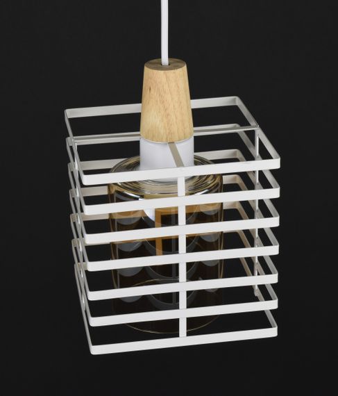 Люстра підвісна LOFT на 1 лампочку 27788 Білий 30-100х16х16 см. | Зображення 3