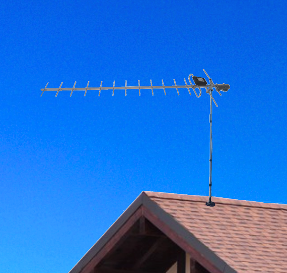 Зовнішня телевізійна антена аналог + цифра DVB-T2 Хвиля 2-24 Light