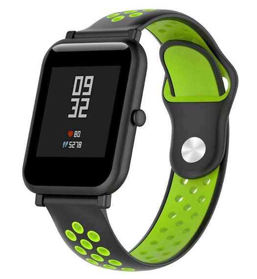 Спортивний ремінець Primo Perfor Sport для годинника Xiaomi Huami Amazfit Bip / Amazfit GTS - Black&Green