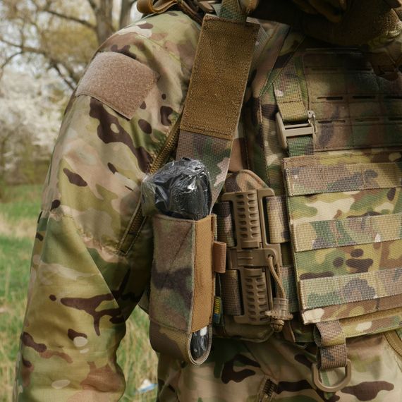 Подсумок под турникет открытого типа с креплениями для тактических ножниц и маркера мультикам. | Зображення 7