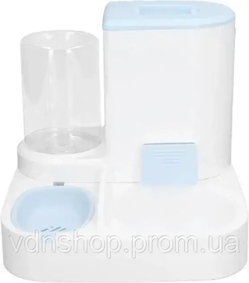 Автоматическая миска-дозатор поилка 2в1 для корма и воды для кошек и собак | Зображення 4