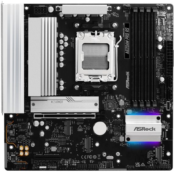 ASRock A620AM PRO RS (AM5/A620A, 4*DDR5, PCIex16, DP/HDMI, 2xSATA, 3xM.2, 2.5GLan, 8ch, mATX) | Зображення 1