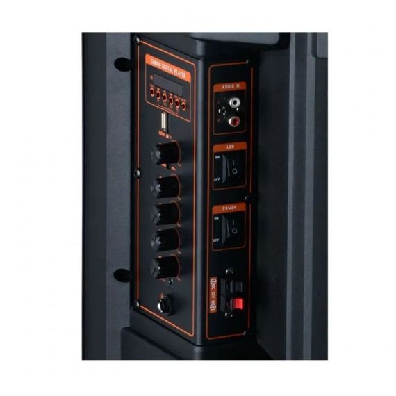 Портативная колонка XPRO GZ-8912 чемодан  30Вт, USB, SD, FM радио, Bluetooth, 1 микрофон, ДУ (MER-15720) | Зображення 4