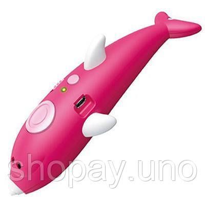 3D Ручка з трафаретами Дельфін Набір для дитячої творчості 3dPen Dolphin 9003 | Зображення 2