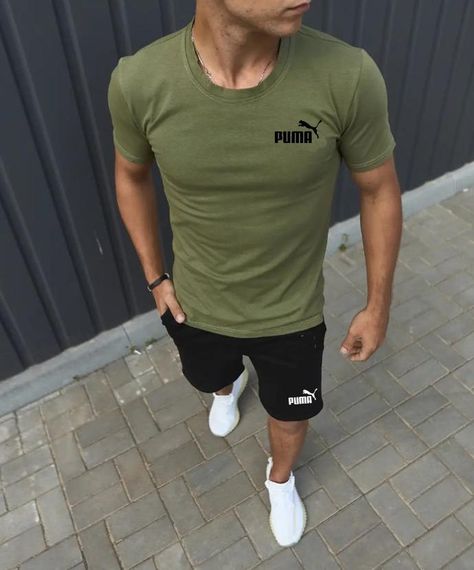 Футболка Puma хакі | Зображення 2