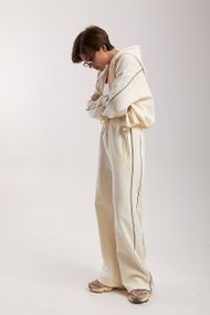 Вільний спортивний костюм з капюшоном - кремовий цвет, M (є розміри)