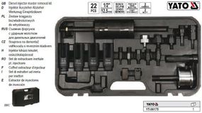 Набір знімачі форсунок інжекторів ударні 22 штуки YT-06175