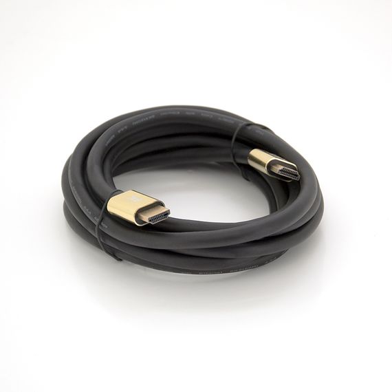 Кабель Merlion HDMI-HDMI 8K Ultra HD (7680x4320P), 3.0m, v2,1, круглий Black, коннектор Blue, Blister-box, Q80