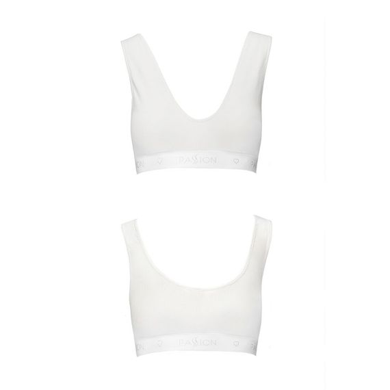 Спортивний топ з еластичної бавовни Passion PS005 TOP S, white | Зображення 4