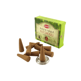 Ароматичні конуси Precious Patchouli  Коштовний Пачулі 10 шт. в уп. + підставка Hem 8901810484153